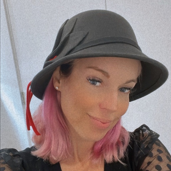 Felt Cloche Bucket Hat Vintage-Style - Picture 4 of 5